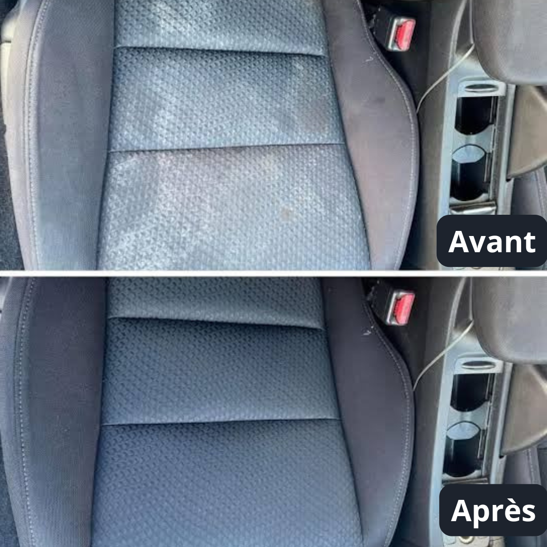 Avant Apres nettoyage siege automobile